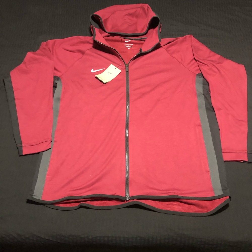 Nike Showtime Full-Zip Hoodie Jacket FD1132-611 Maroon Red Men Size XL NWT $95